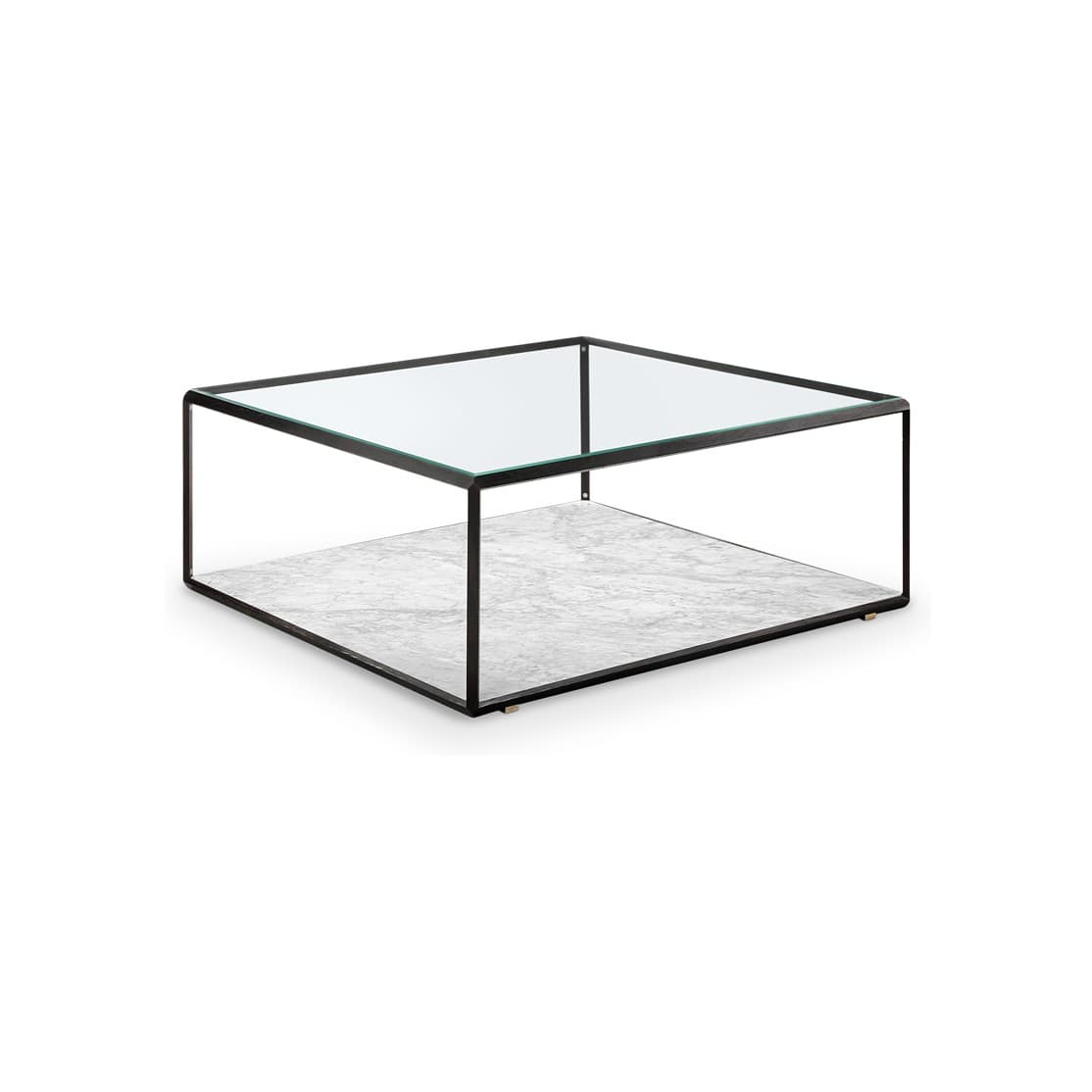 Bakari Coffee Table (Square, White Marble)
