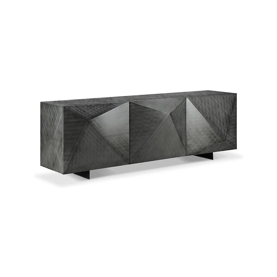 Dappo Credenza in Silver Metallic Finish