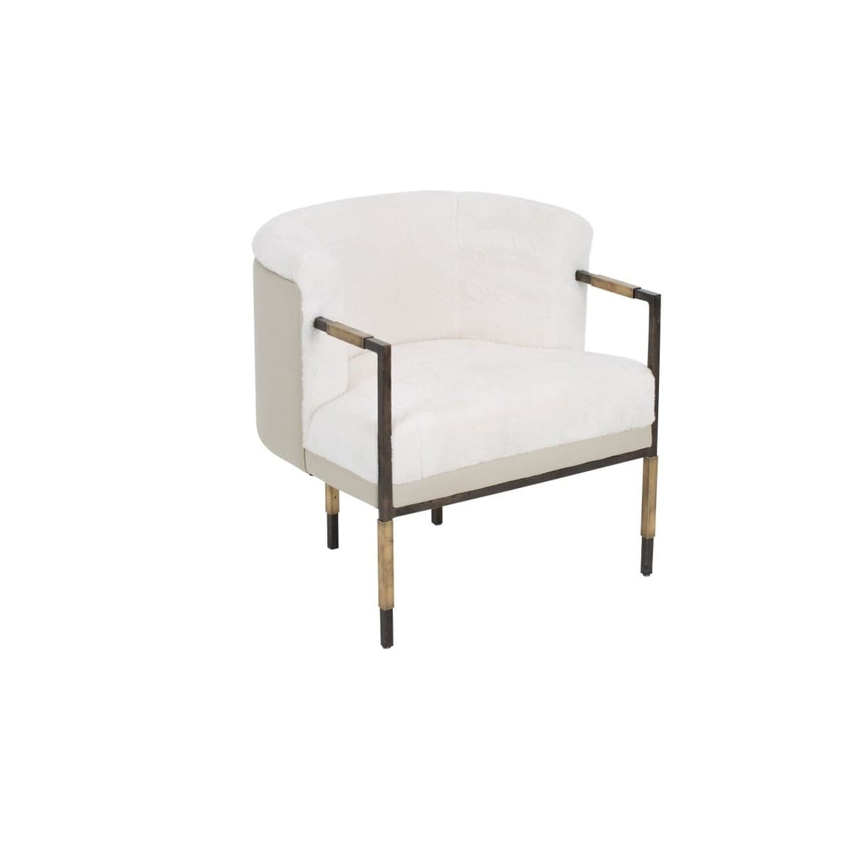 Helena Lounge Chair (Leather and Fur)