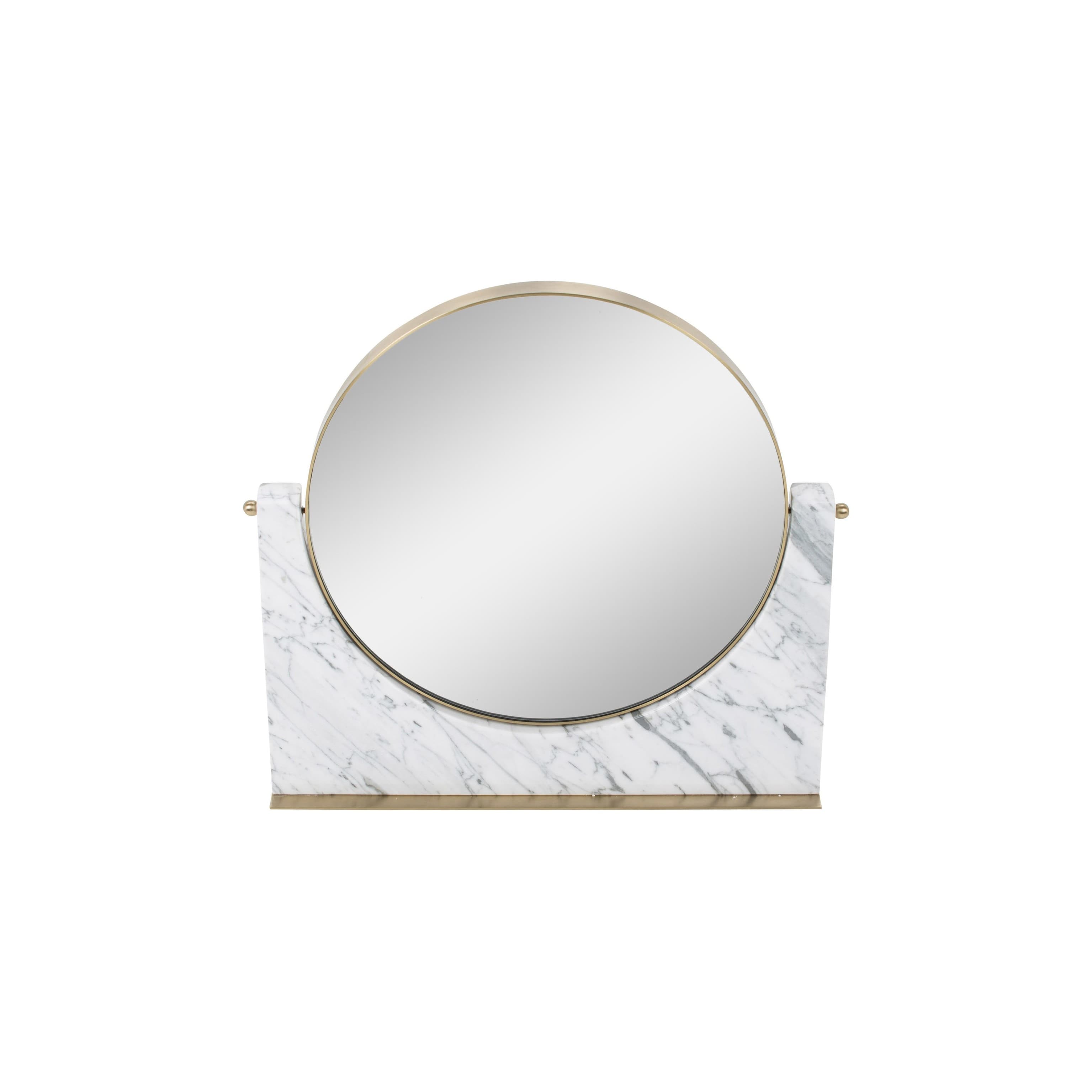 Ksena Oversized Vanity Mirror (White Marble)
