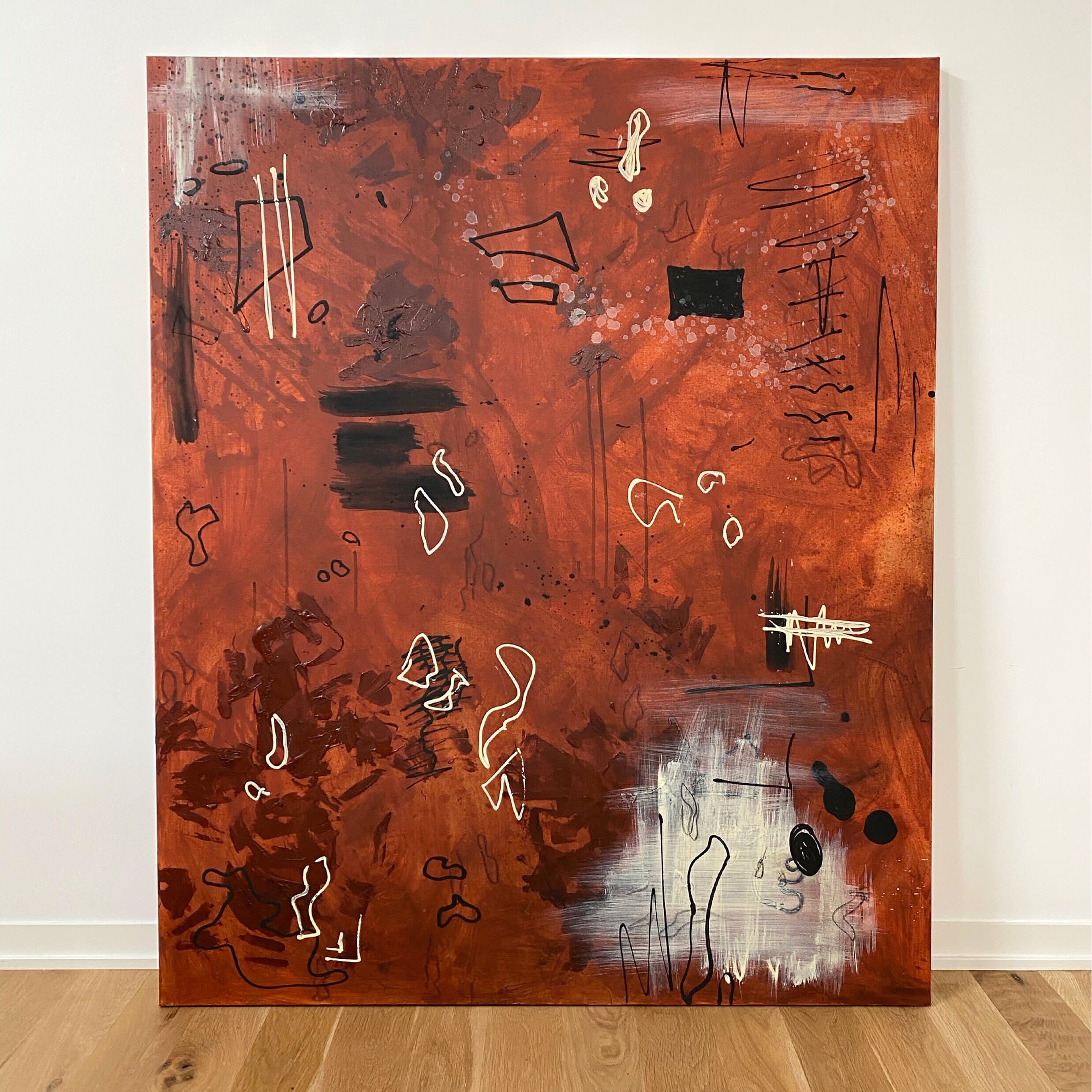 "Untitled" - Anonymous | Burnt Red Abstract