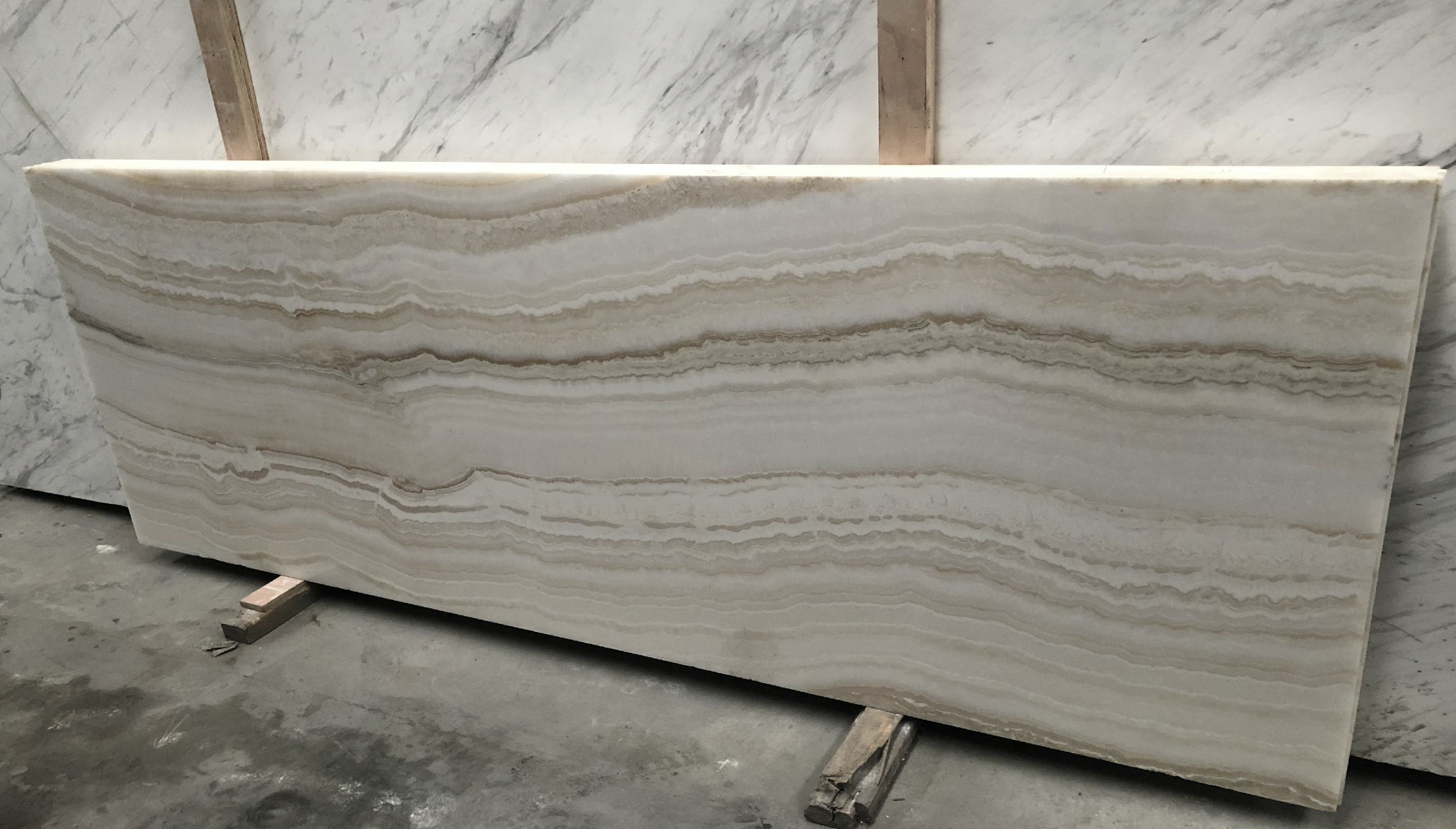 Striped White Jade Marble